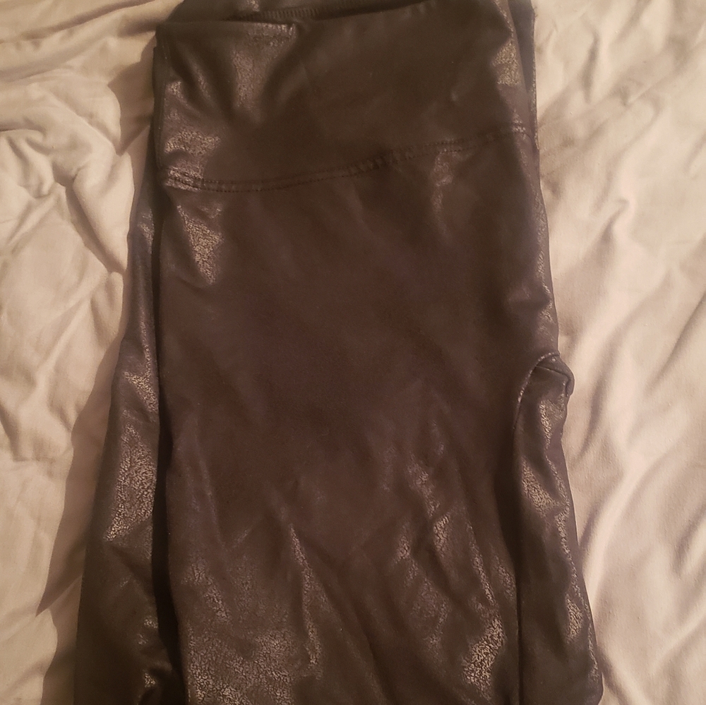 Faux leather leggings